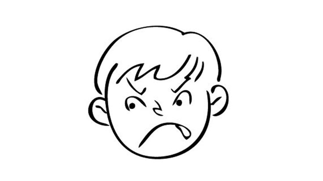 生气时候的样子照片简笔画
