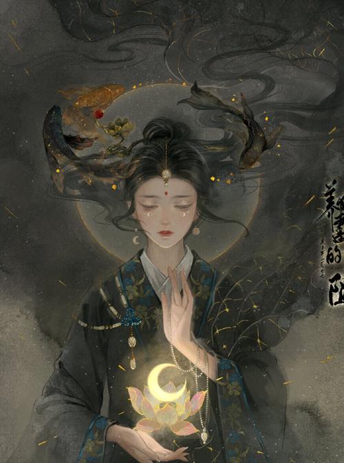 衣着华美色彩靓丽禅意古风女子