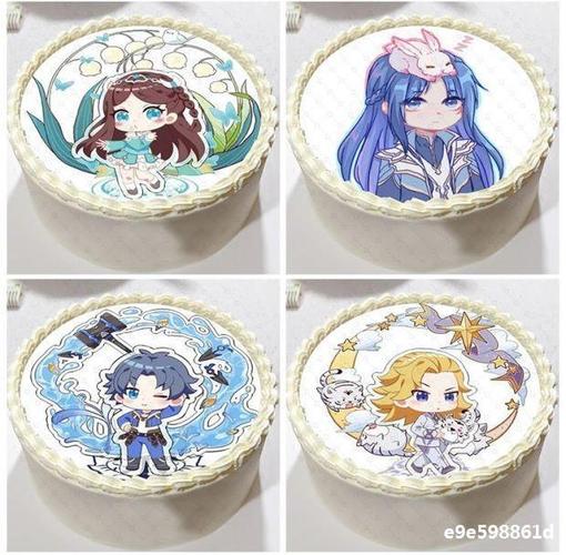 斗罗大陆蛋糕装饰插件摆件插旗插牌烘焙糯米纸唐三小舞史莱克七怪