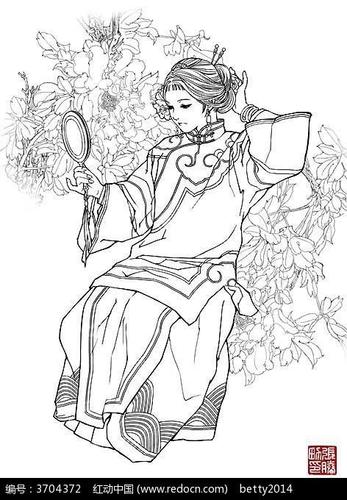 动漫人物古装简笔画