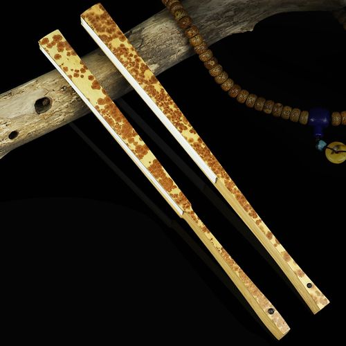 购客施贵妃95寸云妃竹湘妃竹折扇斑竹扇骨宣纸苏工扇面中国风文玩扇子