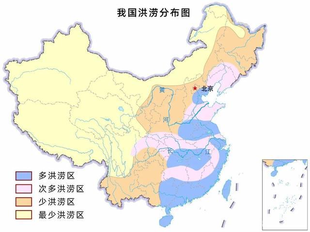 图片|中国洪涝分布图 · 锦绣人文地理  水,是生命之源.