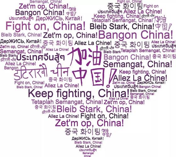 多国语言的"加油中国!
