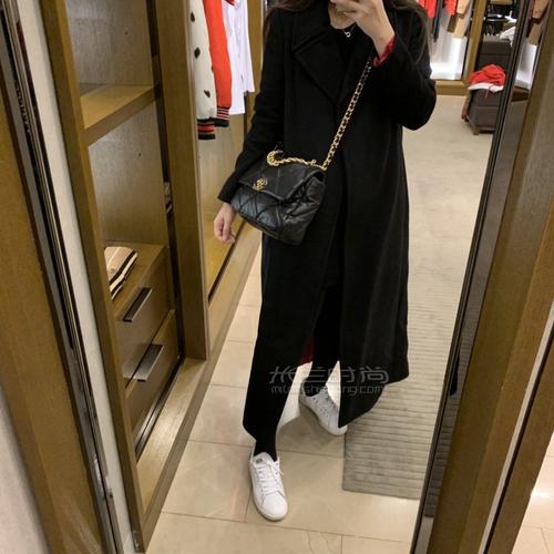 【香奈儿19包】chanel 19bag手袋 中号黑色30cm 原厂进口皮女包