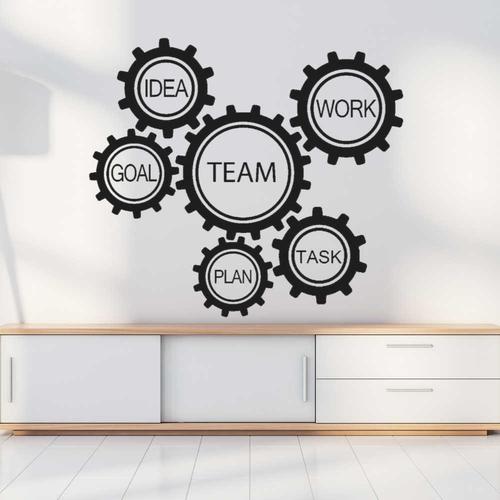 innovative teamwork management wall sticker decal team work