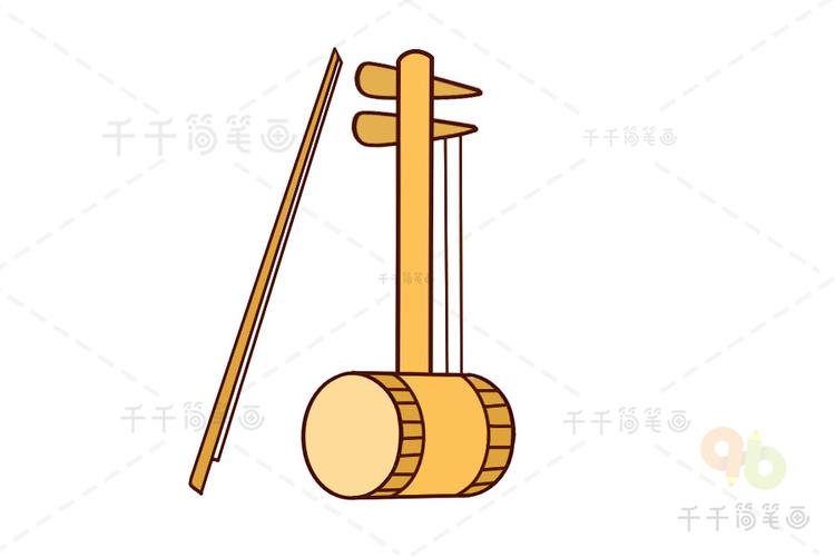 如何画二胡简笔画生活用品简笔画