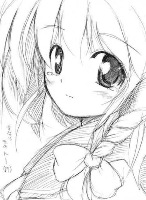 动漫漫画图片女生铅笔画