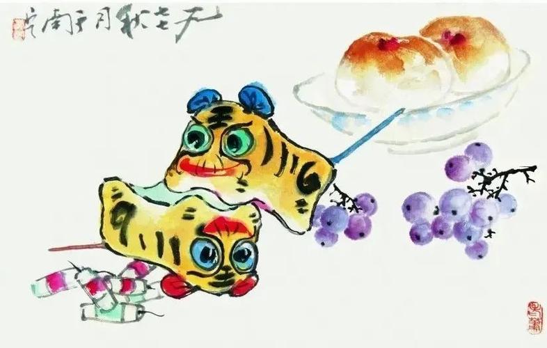 萧朗先生的虎年贺岁画超萌