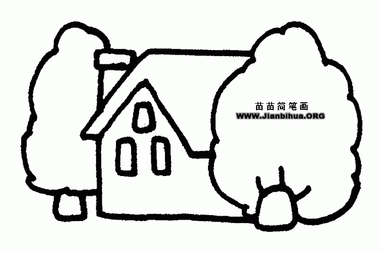 小房子简笔画教程