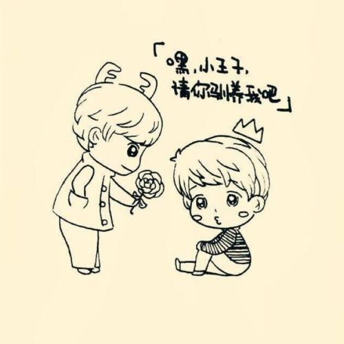 安静的人的简笔画