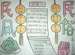 关于民风民俗简单又漂亮的手抄报图片