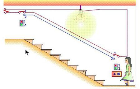 楼梯灯的接线方法图