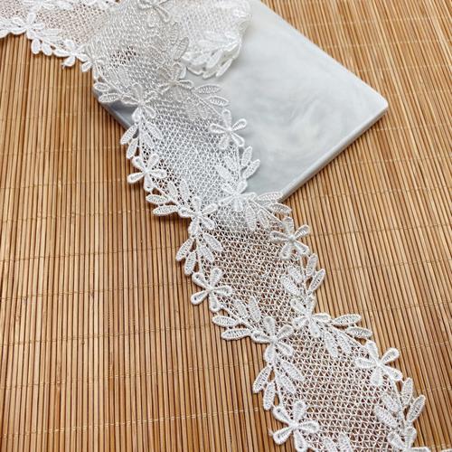 新品花朵水溶花边女装裙边配饰领口辅料服装lace fabric刺绣厂