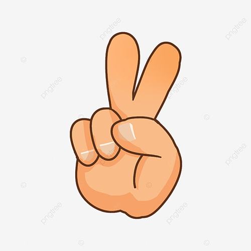 比耶手势 yes 手势 右手比耶手势 免费png和psd图片素材