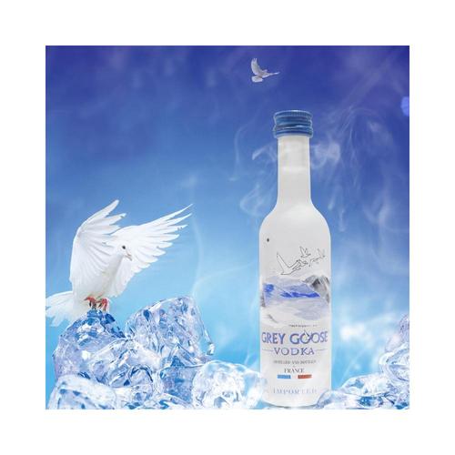 灰雁伏特加grey goose vodka玻璃瓶小酒版50ml