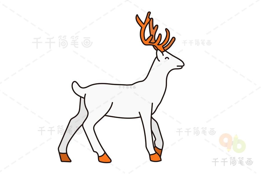 白鹿简笔画