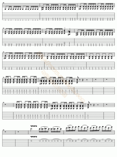 金属狂人(指弹版) 吉他谱 -vanlepie-玩乐派