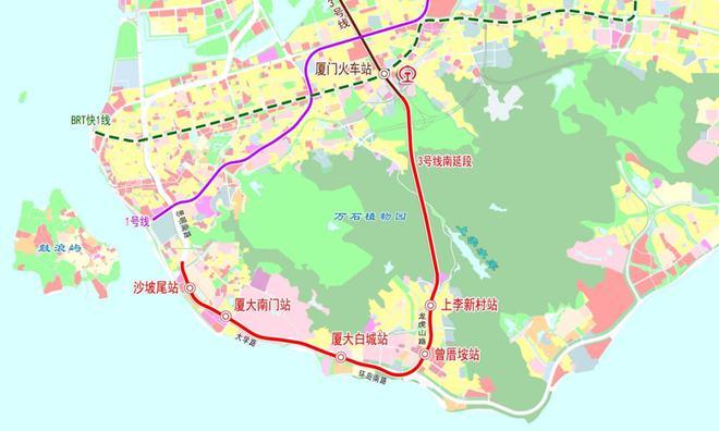 刚刚厦门市轨道交通3号线南延段工程正式动工