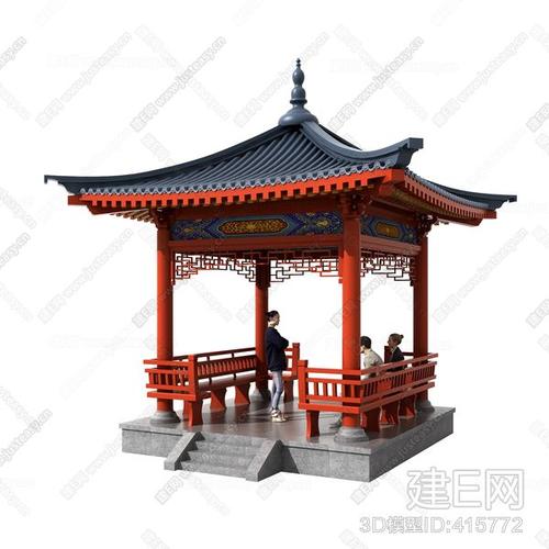 中式古建园林凉亭景观亭子