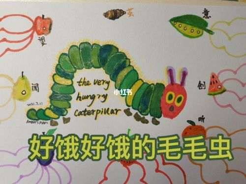 绘本《好饿好饿的毛毛虫》_绘本_思维导图_英文启蒙_阅读_故事_宝宝