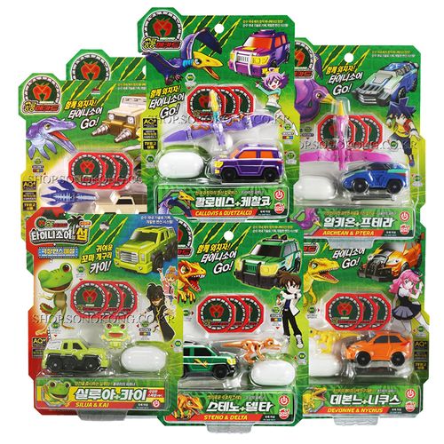 魔幻神斗卡 恐龙变形机器人 韩国新款魔幻恐龙车神变形车玩具