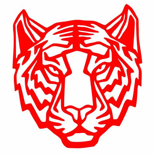 春节老虎剪纸窗花虎年刻纸画装饰画生肖虎动物剪纸成品