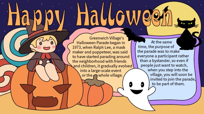 英语万圣节手抄报简单 英语万圣节手抄报简单的画法