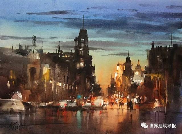 《世界建筑导报》| 设计师水彩画系列——建筑师费曦强