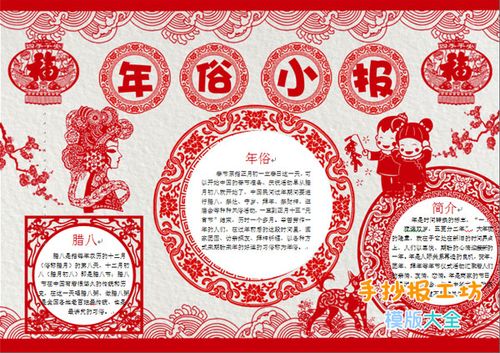 关于春节主题手抄报图片大全之年俗小报