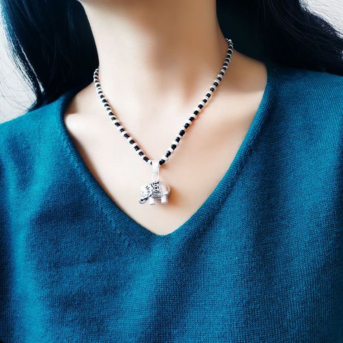 泰国双面背财招财大象毛衣链长款民族风衣服项链女挂件吊坠配饰品