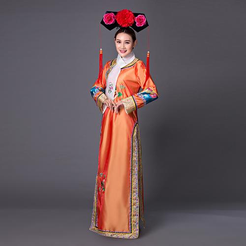 古装女清朝郡主格格服装公主马甲旗装宫女侍女服装演出服影楼写真