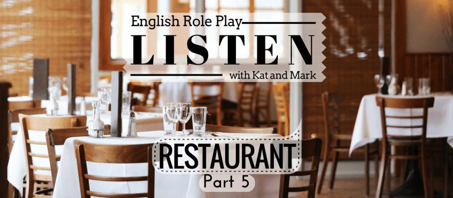 english restaurant role play english listening practice