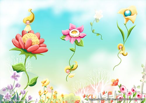 卡通花朵设计图__风景漫画_动漫动画_设计图库_昵图网