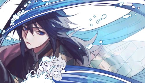 鬼灭之刃水柱富冈义勇6107ω6106高清高质量美图壁纸搬运