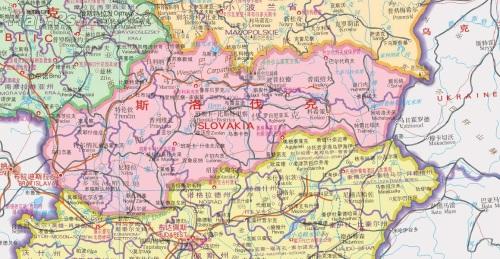 斯洛伐克高清版大地图
