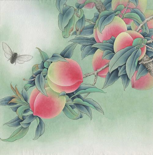 [转载]工笔画寿桃步骤