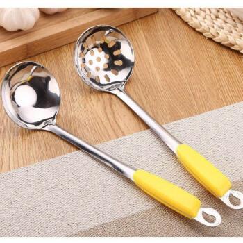 【精品】火锅汤勺漏勺不锈钢小勺子家用喝汤盛汤舀汤小号大号加长加厚