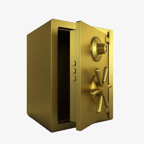 保险箱,保险柜,金条,金库,手绘,金色