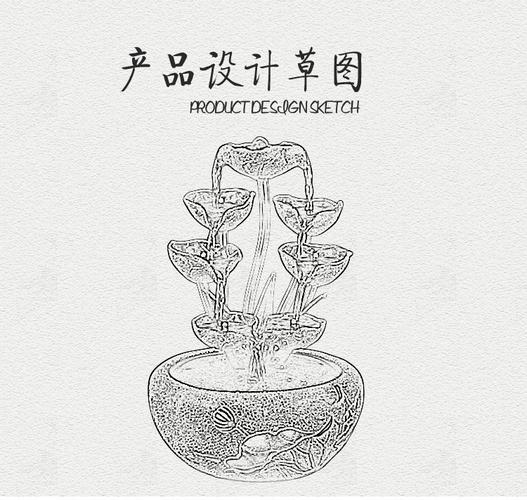 桌面流水摆件树脂工艺品厂家直销礼品定制家居办公装饰品乔迁开业