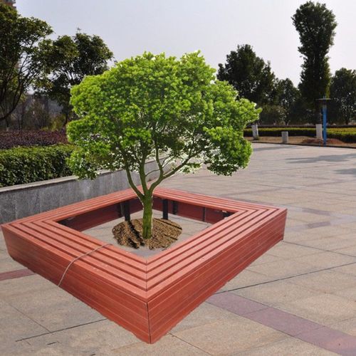 河北公园长条椅沧州公园实木座椅河北围树座椅