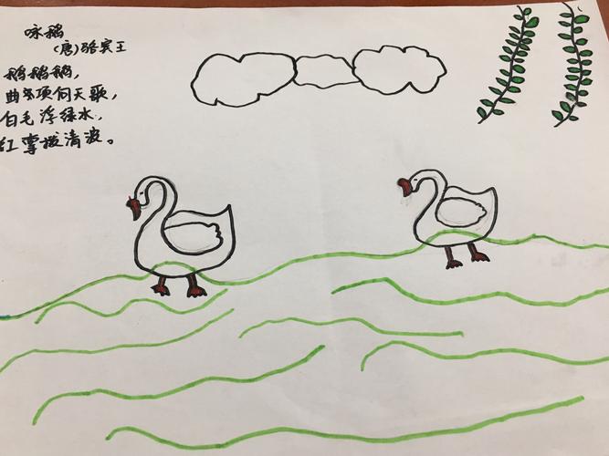 古诗配画——《咏鹅》