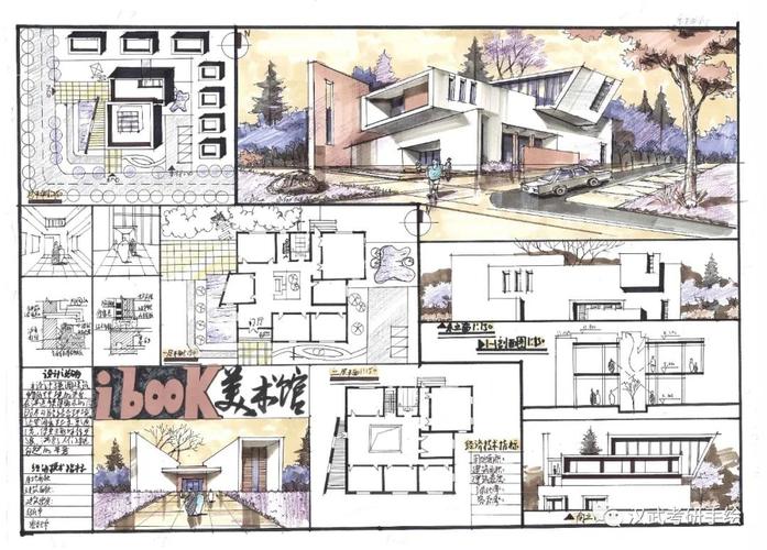 快题灵感第01期丨建筑设计手绘快题抄绘灵感素材