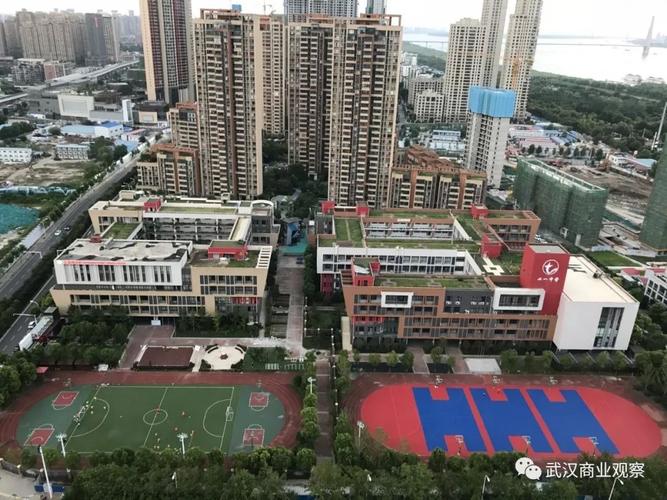 鸟瞰长春街小学和七一中学
