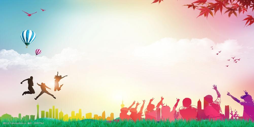 放飞梦想青春校园背景素材