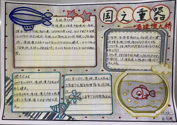 港珠澳大桥——国之重器(201班手抄报展示)