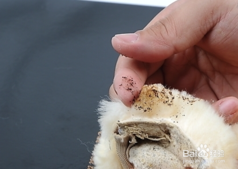 真的羊毛烧起来时,可以完全被燃烧而不留下残渣.