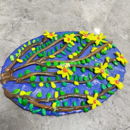 《迎春花》_手工制作_粘土_粘土手工_兴趣爱好_手工