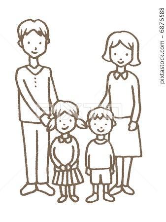 全家福简笔全家福简笔画四口之家