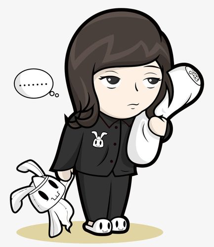 矢量失眠的小女孩