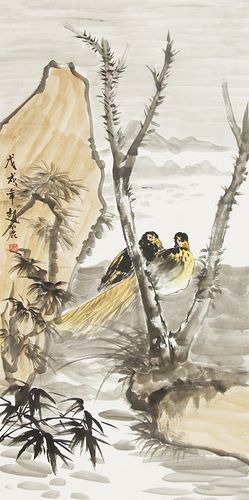 河南省美术家协会会员 赵丽 花鸟 国画